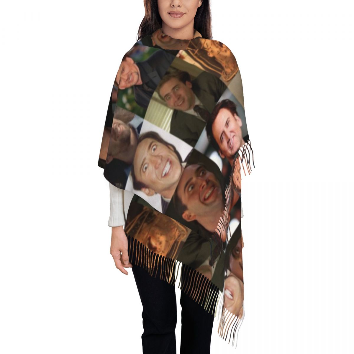 Nicolas Cage Funny Face Meme S - đánh giá và giá Pashmina Wrap Large