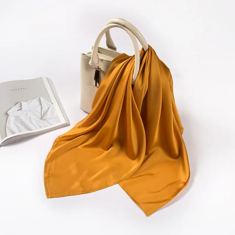 Satin Scarf Women 70cm Solid C - đánh giá và giá Silk Neck Scarf