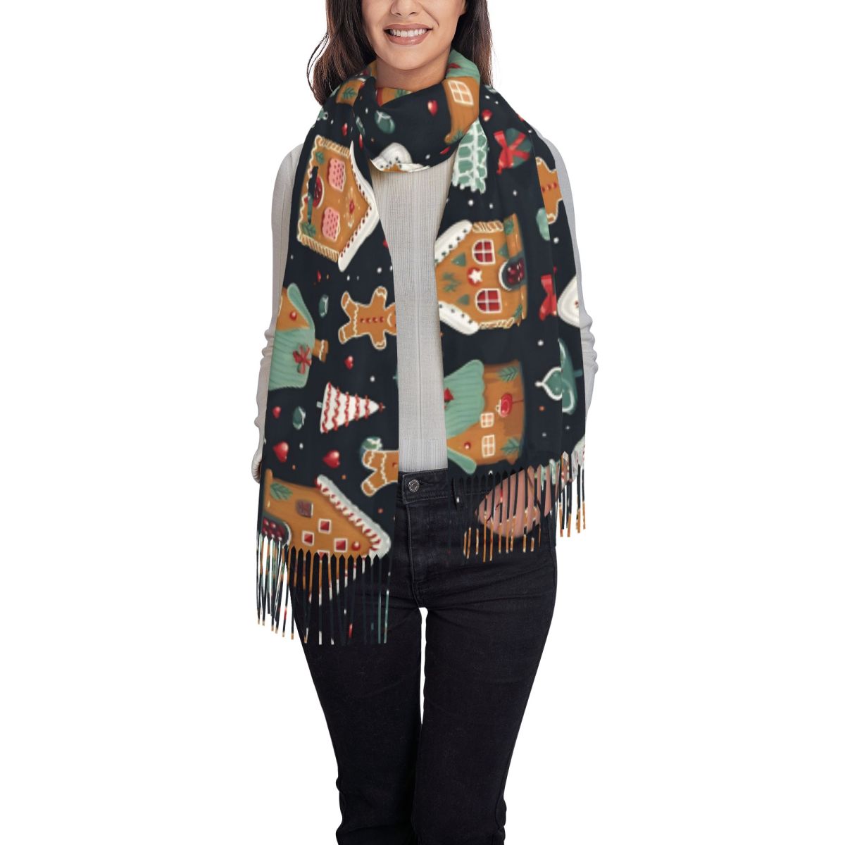 Christmas Delight- Whimsical G - đánh giá và giá Pashmina Wrap Large