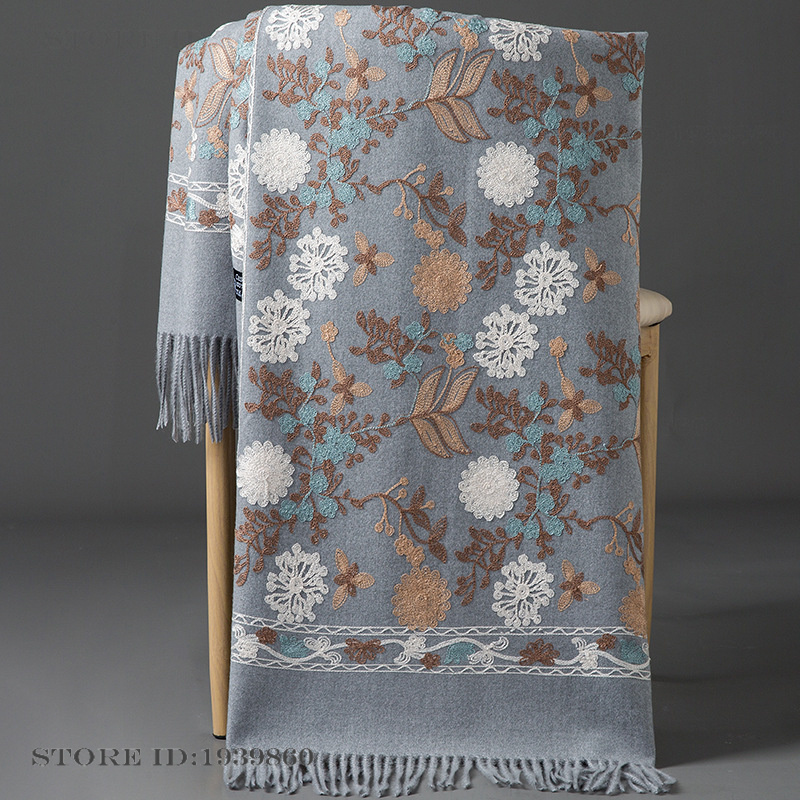 Women's Cashmere Pashmina Scar - đánh giá và giá Woven Scarf Blanket