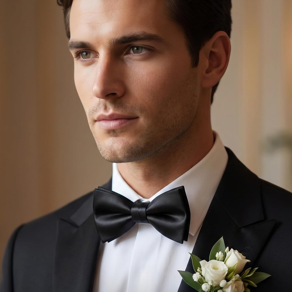 2-Piece Black Bow Ties, Pre-Ti - đánh giá và giá Bow Tie Pre Tied