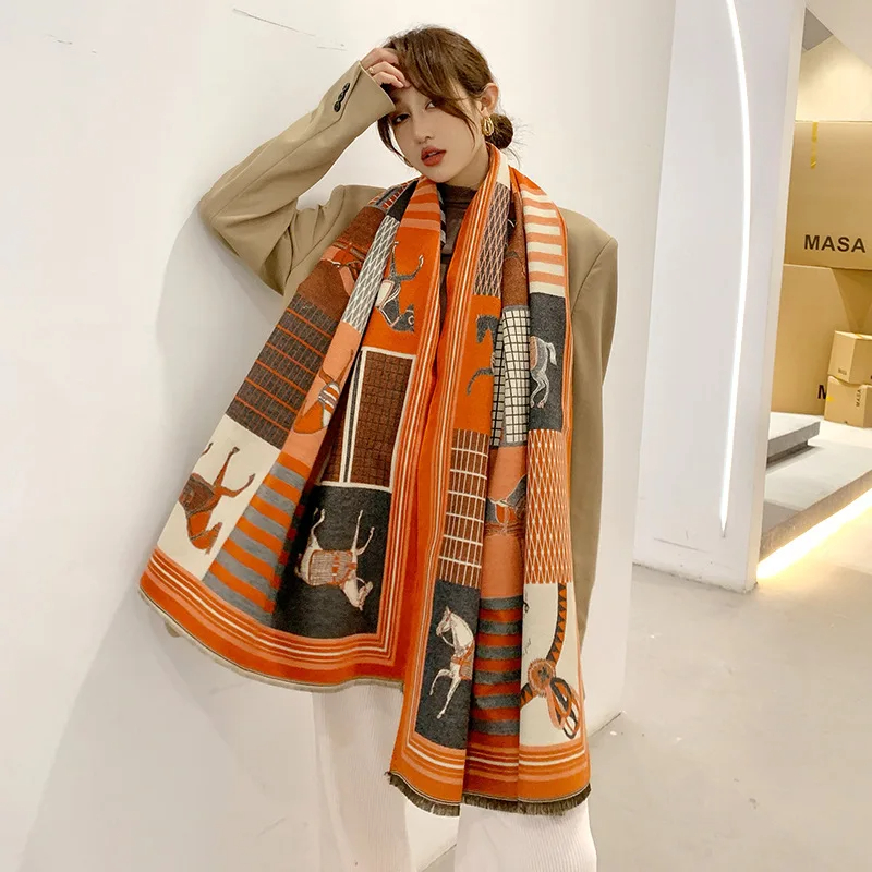 2024 New Luxury Winter Cashmer - đánh giá và giá Woven Scarf Blanket