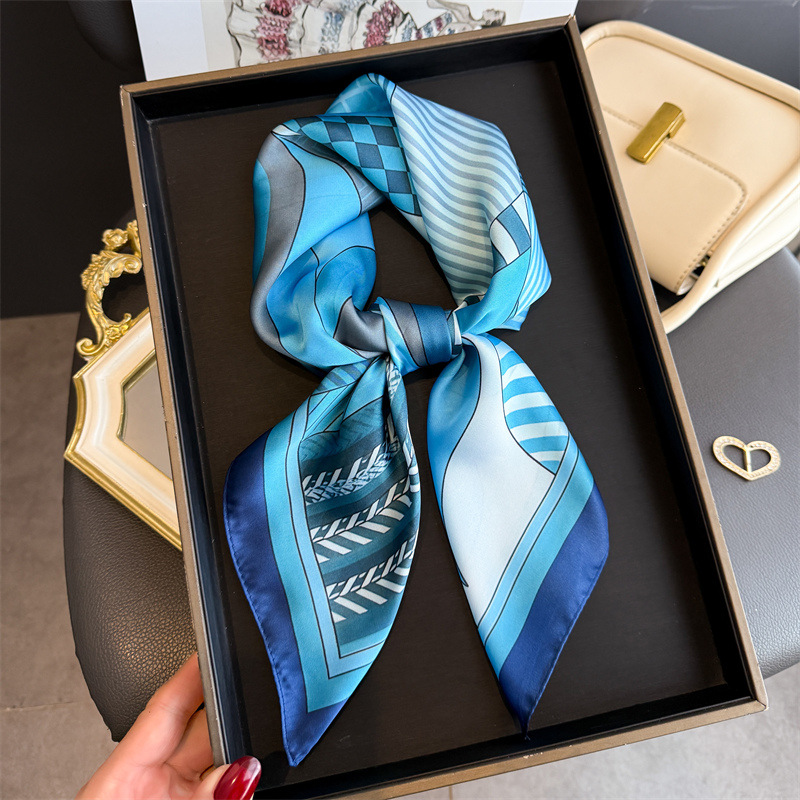 2026 New Geometry Print Silk S - đánh giá và giá Silk Neck Scarf