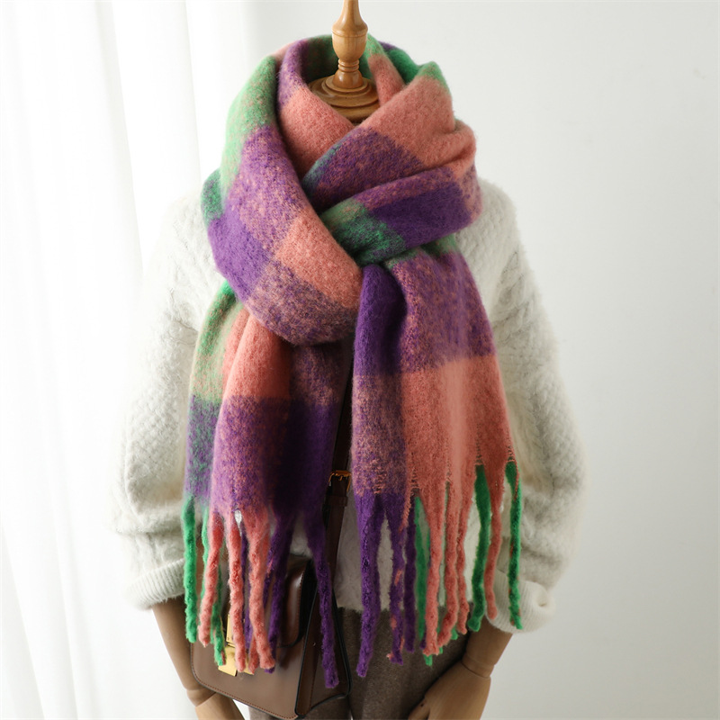 New Autumn Winter Grid Scarf W - đánh giá và giá Muffler Men Wool